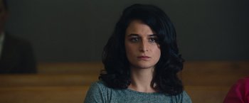 Movie still from “Gifted” (2017), directed by Marc Webb – A person with long black hair; Close Up shot, High angle