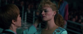 Movie still from “I, Tonya” (2017), directed by Craig Gillespie – A person wearing a dress; Close Up shot, Low angle