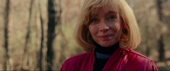 Movie still from “I, Tonya” (2017), directed by Craig Gillespie – A person wearing a red jacket; Close Up shot, Low angle