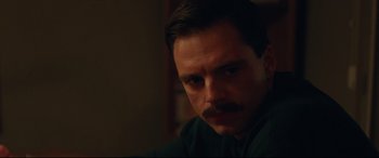 Movie still from “I, Tonya” (2017), directed by Craig Gillespie – A person with a mustache; Close Up shot, Low angle