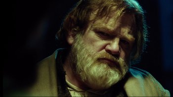 Movie still from “In the Heart of the Sea” (2015), directed by Ron Howard – A person with a beard; Close Up shot, Low angle