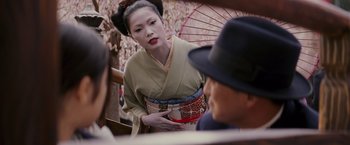 Movie still from “Memoirs of a Geisha” (2005), directed by Rob Marshall – Close Up shot, Over the shoulder angle