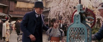 Movie still from “Memoirs of a Geisha” (2005), directed by Rob Marshall – Medium shot, Over the shoulder angle