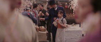 Movie still from “Memoirs of a Geisha” (2005), directed by Rob Marshall – Medium shot, Over the shoulder angle