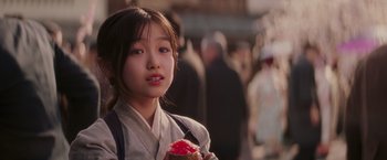 Movie still from “Memoirs of a Geisha” (2005), directed by Rob Marshall – Close Up shot, Over the shoulder angle