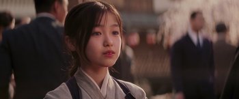 Movie still from “Memoirs of a Geisha” (2005), directed by Rob Marshall – Close Up shot, Over the shoulder angle