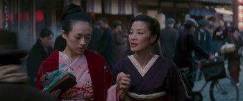 Movie still from “Memoirs of a Geisha” (2005), directed by Rob Marshall – Medium shot, Over the shoulder angle