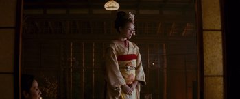 Movie still from “Memoirs of a Geisha” (2005), directed by Rob Marshall – Medium shot, Low angle