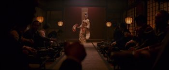 Movie still from “Memoirs of a Geisha” (2005), directed by Rob Marshall – Wide shot, Low angle