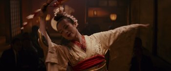 Movie still from “Memoirs of a Geisha” (2005), directed by Rob Marshall – Medium shot, Low angle