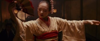Movie still from “Memoirs of a Geisha” (2005), directed by Rob Marshall – Medium shot, Low angle