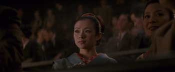 Movie still from “Memoirs of a Geisha” (2005), directed by Rob Marshall – Close Up shot, Over the shoulder angle