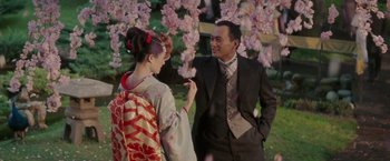 Movie still from “Memoirs of a Geisha” (2005), directed by Rob Marshall – Medium shot, Over the shoulder angle
