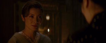 Movie still from “Memoirs of a Geisha” (2005), directed by Rob Marshall – Close Up shot, Over the shoulder angle