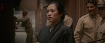 Movie still from “Memoirs of a Geisha” (2005), directed by Rob Marshall – Close Up shot, Over the shoulder angle