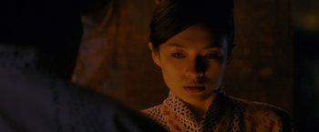 Movie still from “Memoirs of a Geisha” (2005), directed by Rob Marshall – Close Up shot, Over the shoulder angle