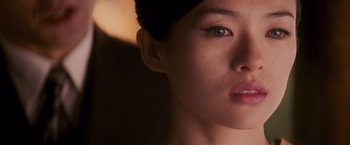 Movie still from “Memoirs of a Geisha” (2005), directed by Rob Marshall – Close Up shot, Over the shoulder angle