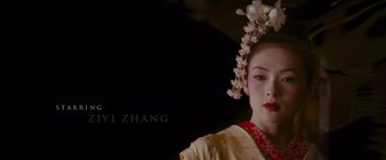 Movie still from “Memoirs of a Geisha” (2005), directed by Rob Marshall – Close Up shot, Over the shoulder angle