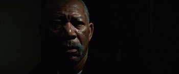 Movie still from “Million Dollar Baby” (2004), directed by Clint Eastwood – An older man with a beard and mustache; Close Up shot, Low angle