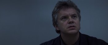 Movie still from “Mystic River” (2003), directed by Clint Eastwood – A person looking up at the sky; Close Up shot, Low angle