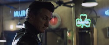 Movie still from “Mystic River” (2003), directed by Clint Eastwood – A person in a dark room; Close Up shot, Over the shoulder angle