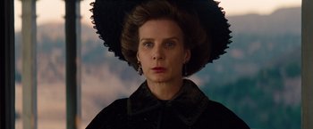 Movie still from “Saving Mr. Banks” (2013), directed by John Lee Hancock – A person wearing a hat; Close Up shot, Low angle