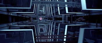 Movie still from “Star Wars: Episode VI - Return of the Jedi” (1983), directed by Richard Marquand – A view of a building from the ground up; Extreme Wide shot, Overhead angle