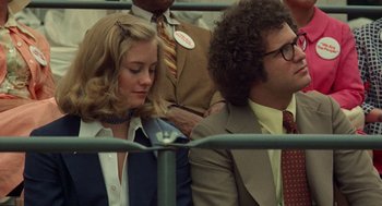 Movie still from “Taxi Driver” (1976), directed by Martin Scorsese – A man and a woman sitting next to each other; Close Up shot, Low angle