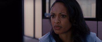 Movie still from “The Accountant” (2016), directed by Gavin O'Connor – Close Up shot, Over the shoulder angle