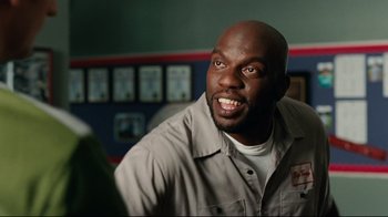 Movie still from “The Blind Side” (2009), directed by John Lee Hancock – A person with an angry expression; Close Up shot, Low angle
