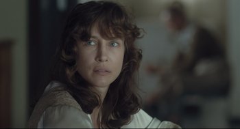 Movie still from “The Boy in the Striped Pajamas” (2008), directed by Mark Herman – A person with long hair; Close Up shot, Over the shoulder angle