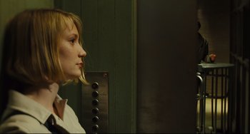 Movie still from “The Double” (2013), directed by Richard Ayoade – Close Up shot, Low angle