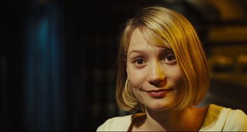 Movie still from “The Double” (2013), directed by Richard Ayoade – Close Up shot, Over the shoulder angle