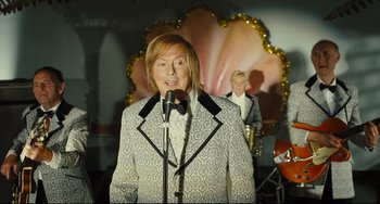 Movie still from “The Double” (2013), directed by Richard Ayoade – Medium shot, Over the shoulder angle