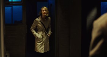 Movie still from “The Double” (2013), directed by Richard Ayoade – Medium shot, Low angle