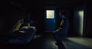 Movie still from “The Double” (2013), directed by Richard Ayoade – Wide shot, High angle