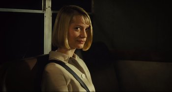 Movie still from “The Double” (2013), directed by Richard Ayoade – Close Up shot, Over the shoulder angle