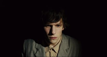 Movie still from “The Double” (2013), directed by Richard Ayoade – Close Up shot, High angle