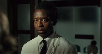 Movie still from “The Double” (2013), directed by Richard Ayoade – Close Up shot, Low angle