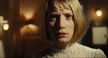 Movie still from “The Double” (2013), directed by Richard Ayoade – Close Up shot, Low angle