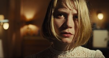 Movie still from “The Double” (2013), directed by Richard Ayoade – Close Up shot, Low angle