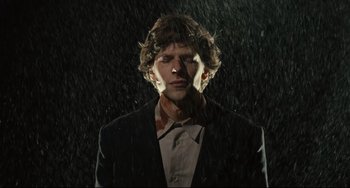 Movie still from “The Double” (2013), directed by Richard Ayoade – Close Up shot, Overhead angle