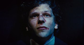 Movie still from “The Double” (2013), directed by Richard Ayoade – Close Up shot, High angle