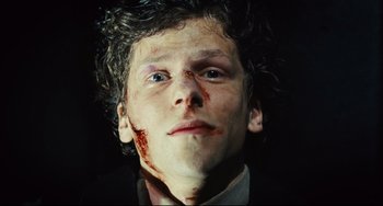 Movie still from “The Double” (2013), directed by Richard Ayoade – Close Up shot, Overhead angle