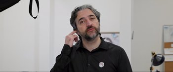 Movie still from “752 Is Not a Number” (2022), directed by Babak Payami – Close Up shot, Low angle