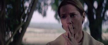 Movie still from “A Banquet” (2021), directed by Ruth Paxton – Close Up shot, Over the shoulder angle