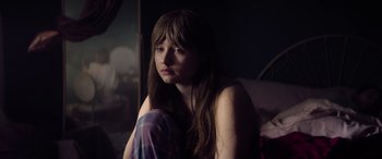 Movie still from “A Banquet” (2021), directed by Ruth Paxton – Close Up shot, Over the shoulder angle