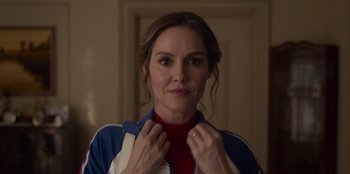 Movie still from “A Christmas Story Christmas” (2022), directed by Clay Kaytis – A person wearing a jacket; Close Up shot, Over the shoulder angle