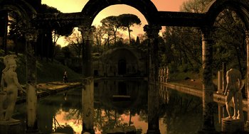 Movie still from “The Fall” (2006), directed by Tarsem Singh – An old stone archway in the middle of a lake; Extreme Wide shot, Low angle