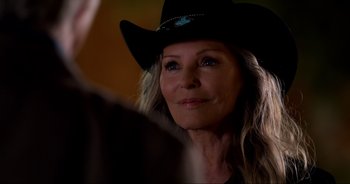 Movie still from “A Cowgirl's Song” (2022), directed by Timothy Armstrong – Close Up shot, Over the shoulder angle
